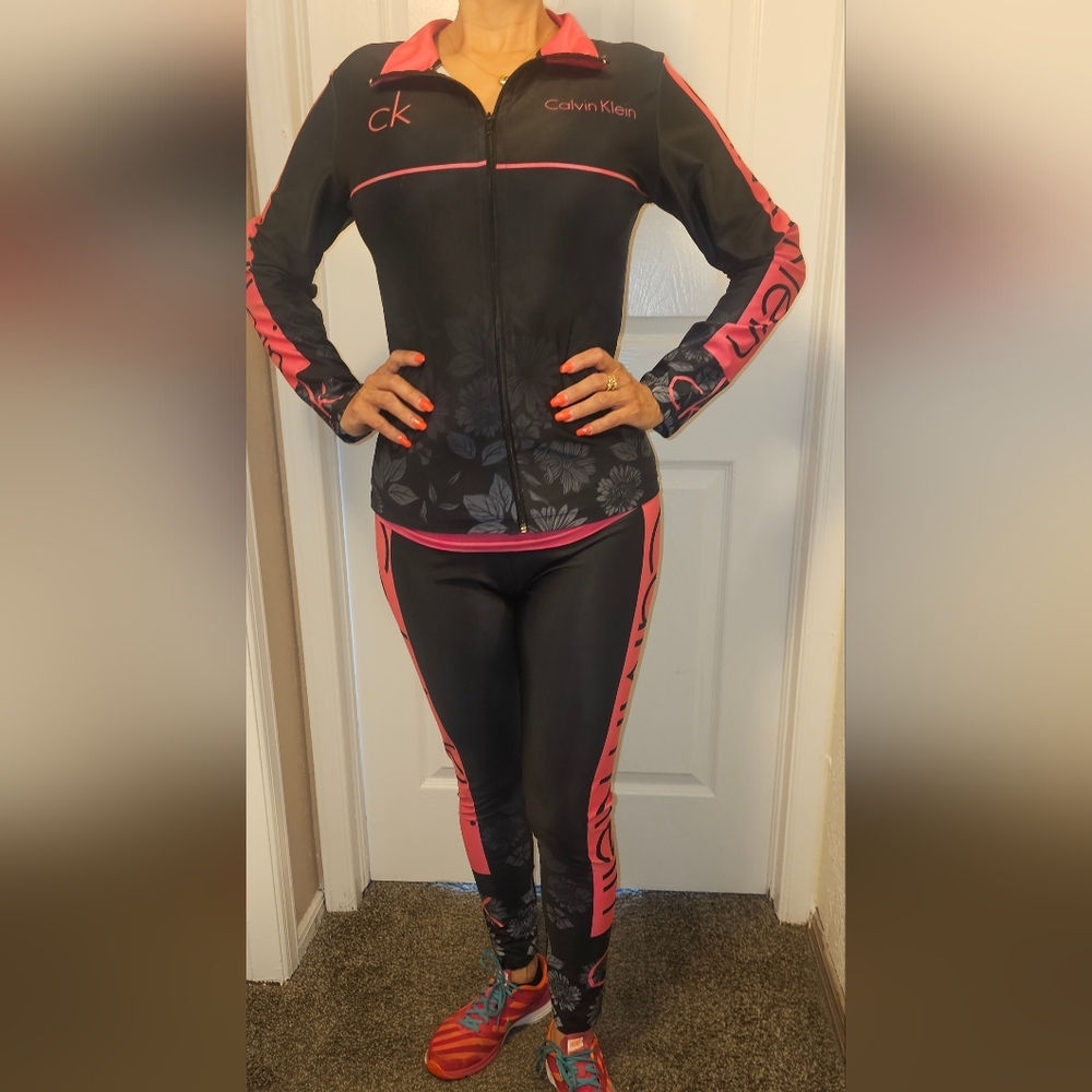 Calvin Klein Performance 2 Pc Set Zip Hoodie & Pa… - image 3